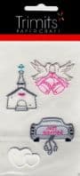 IMPEX TRIMIT Self Adhesive Embroidered Embellishment TP0016 Get me to the church